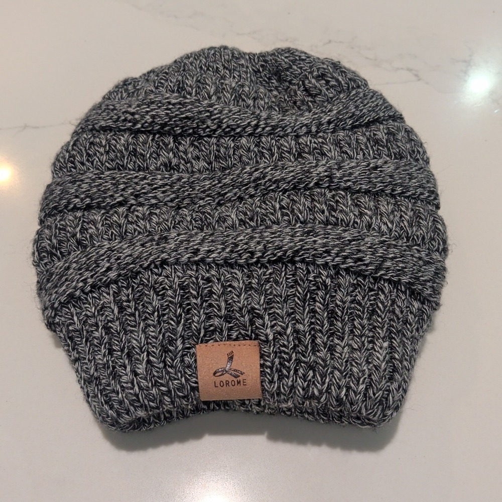 Lorome Winter Beanie Knit Hat Grey